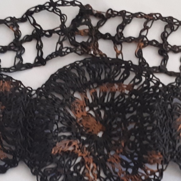 Grecian Vintage Black n Copper Woven Wire Adjustable Wide Belt main image 14